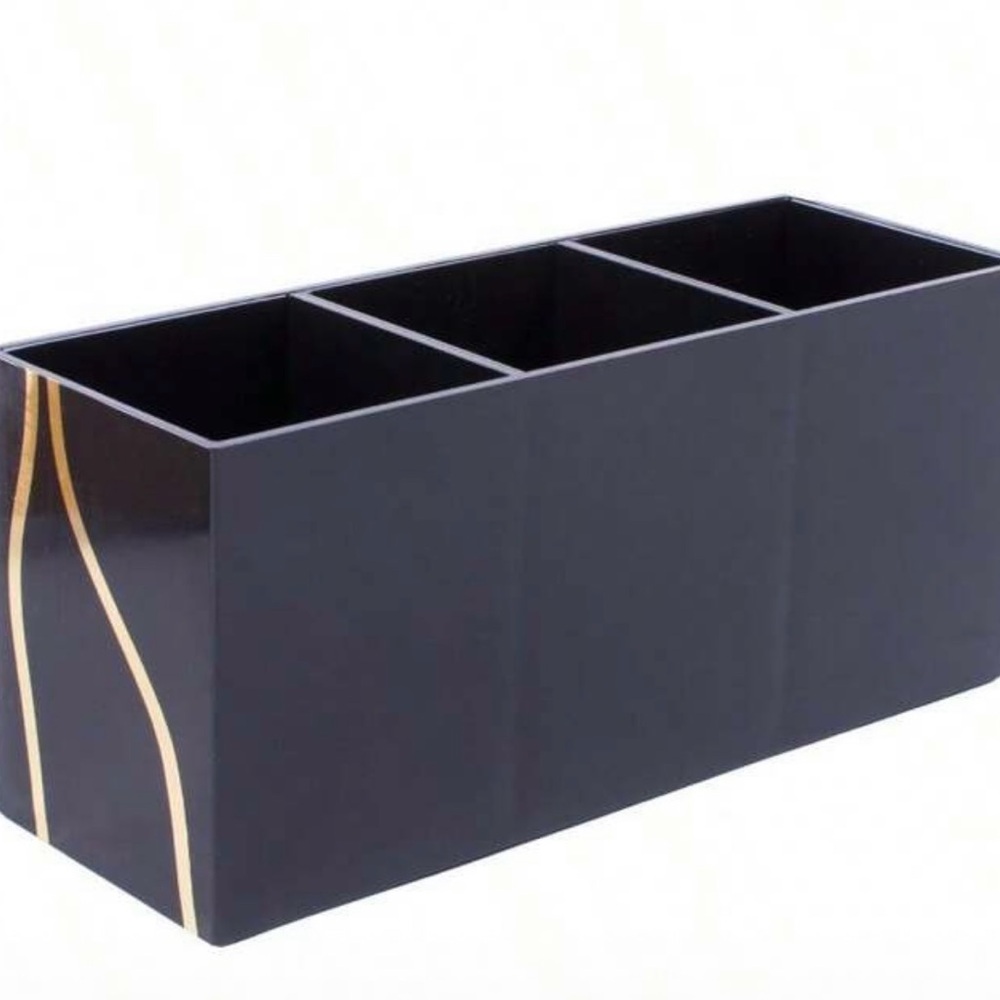 Makeup Brush Holder - Black and Gold - Picture 3 of 3